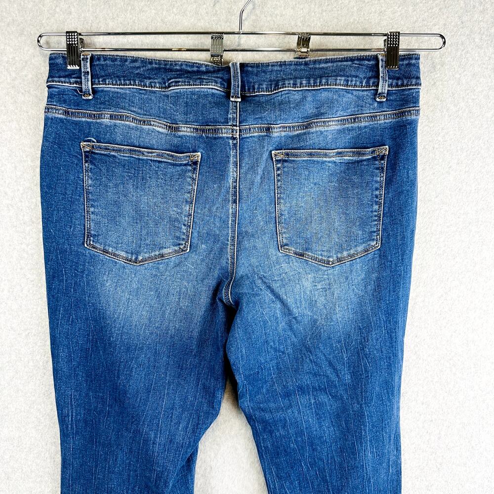 Maurices Womans 20W Reg Plus Skinny Jeans Blue Stretch Pockets Denim High Rise - Picture 6 of 8
